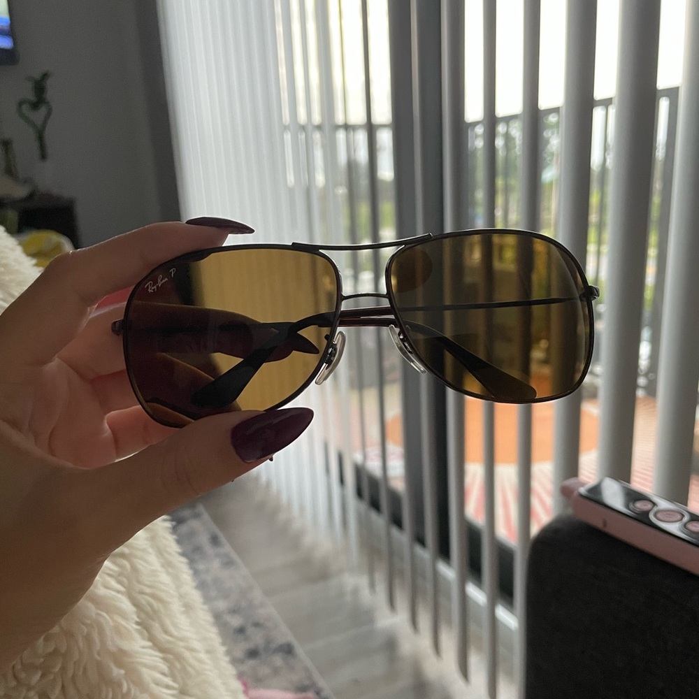Ray-Ban Brown Aviator Glasses
